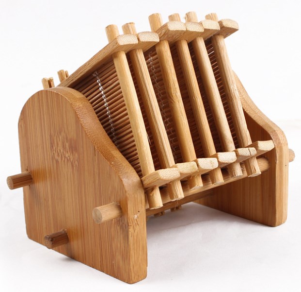 Coffee cup mat set wooden 6pcs with base