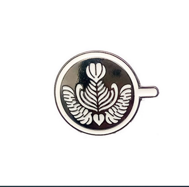 Coffee brooch latte art e-279d