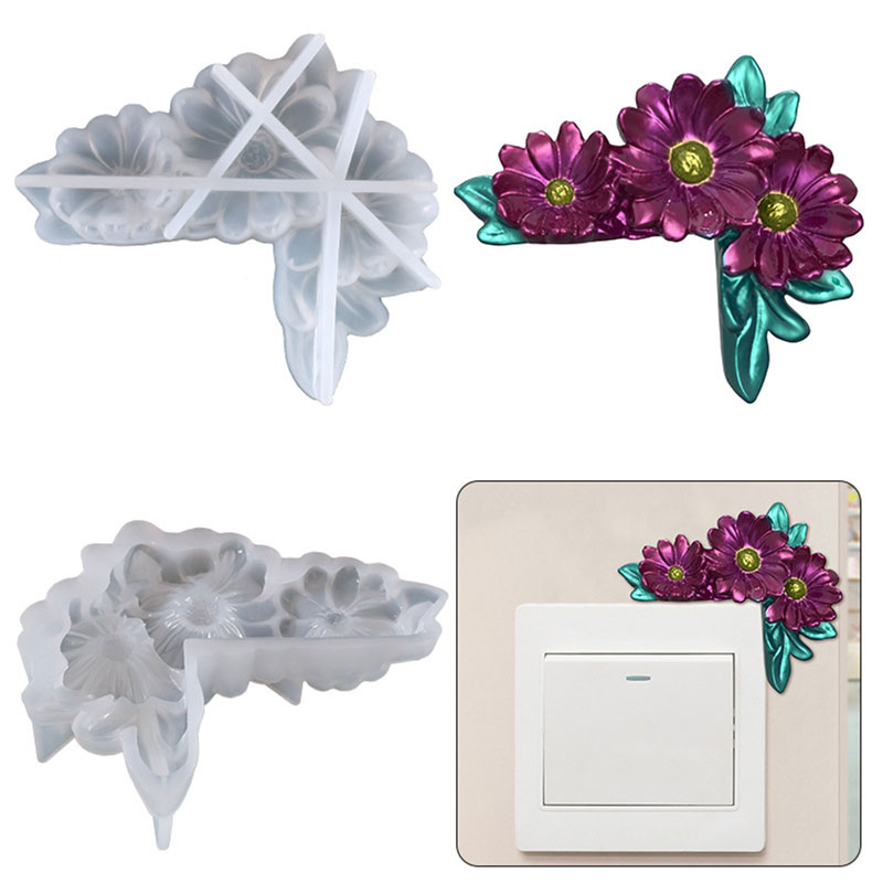 قالب ريزن سيليكون على شكل ورود للديكور F-633-AR010236