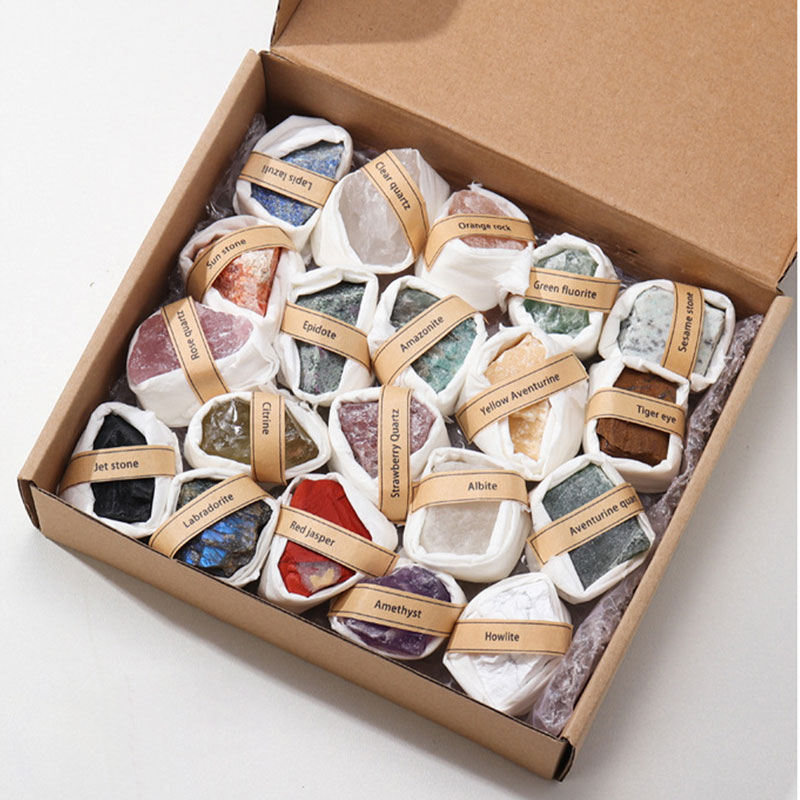 مجموعة من 20 نوع حجر طبيعي خام 4-5سم-AR010356