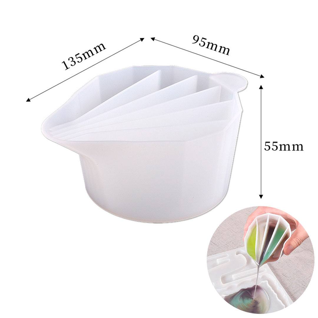 اداة صب الريزن بحجرات الوان متعددة من السيليكون