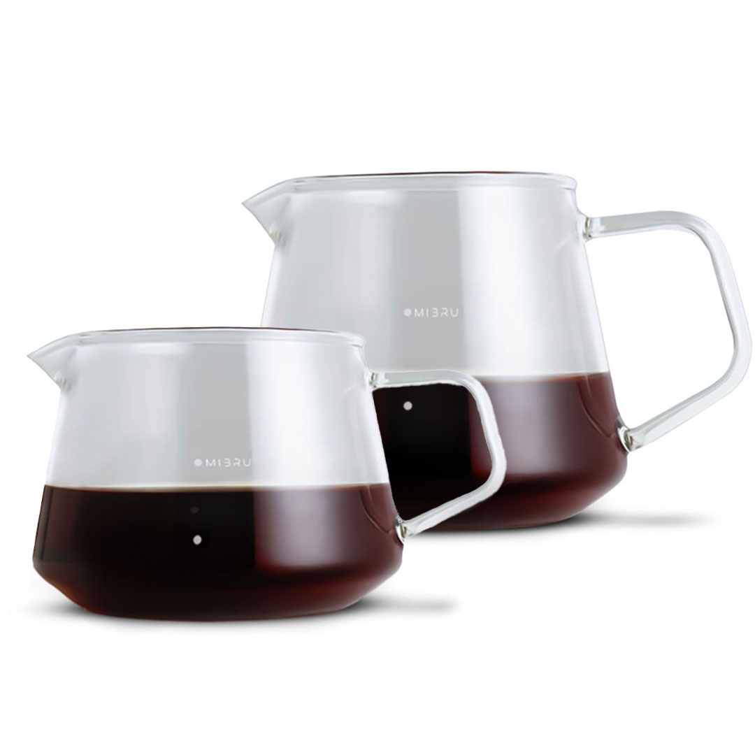 Coffee glass server multi-size