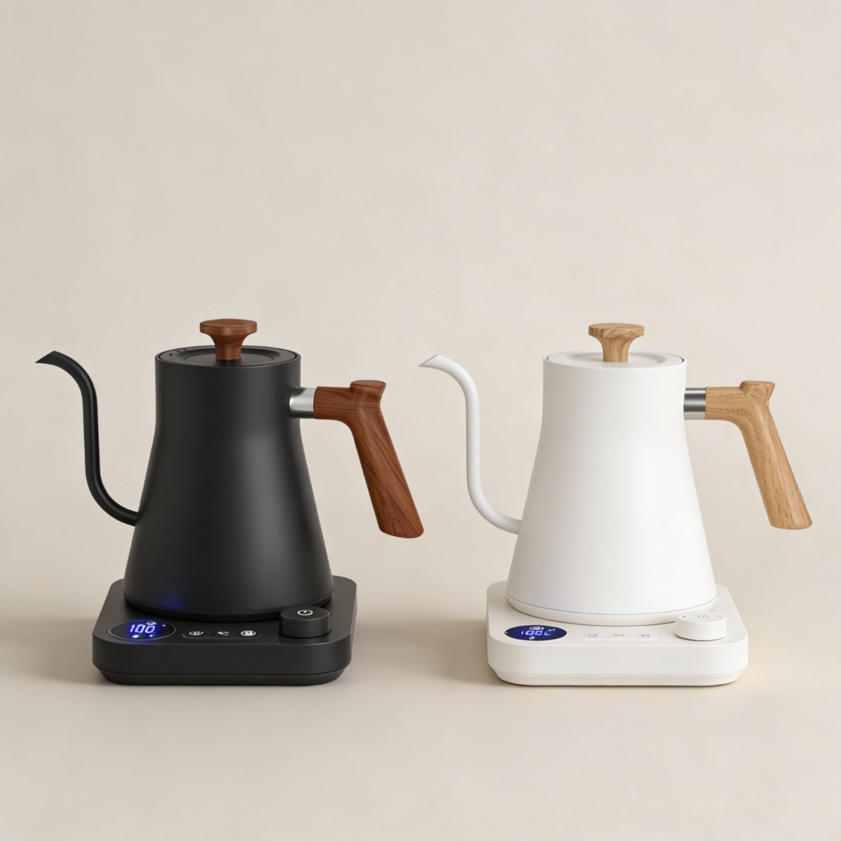 غلاية كهربائية بابريق تقطير و قاعدة للتحكم بدرجة الحرارة سعة 900مل متعددة الألوان