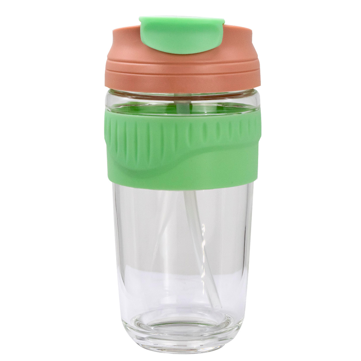 كوب قهوة وعصير زجاجي محمول E-371 550ML GREEN-KR011860