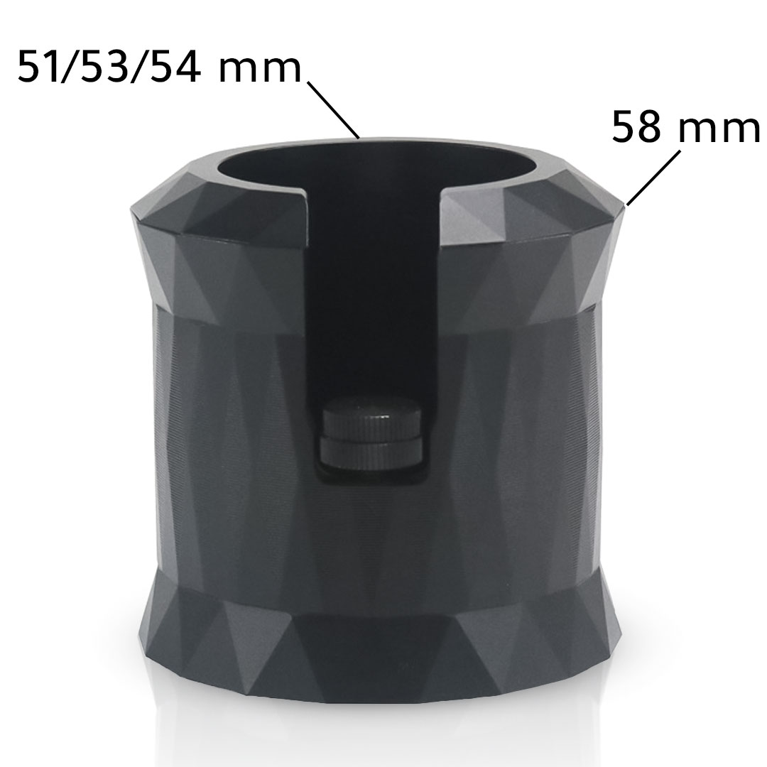 Coffee portafilter metal stand black