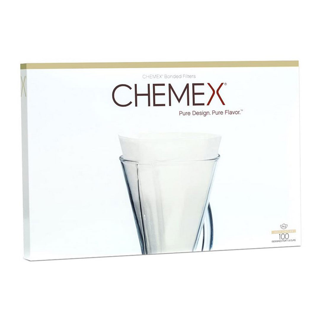 فلاتر كمكس هاف مون 3 اكواب لون ابيض 100 حبة-KR011478