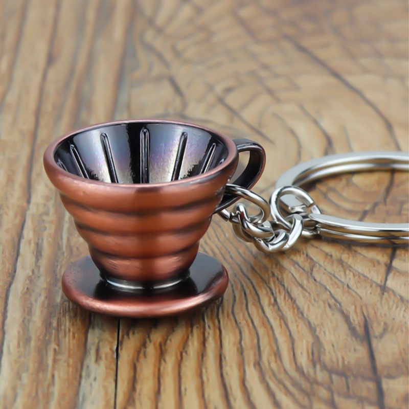 Coffee keychain dripper bronze