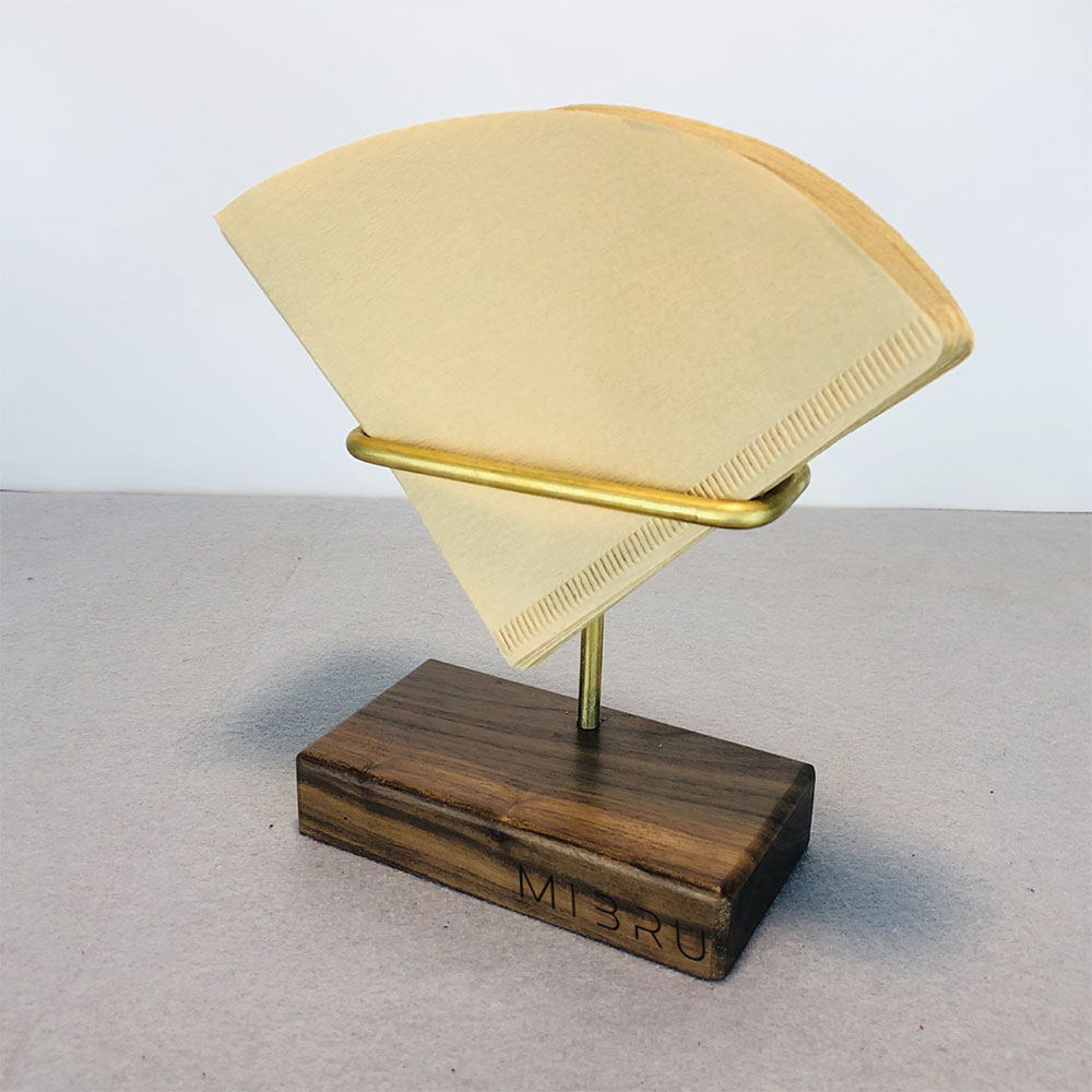 Coffee wood and metal filter base cd-22