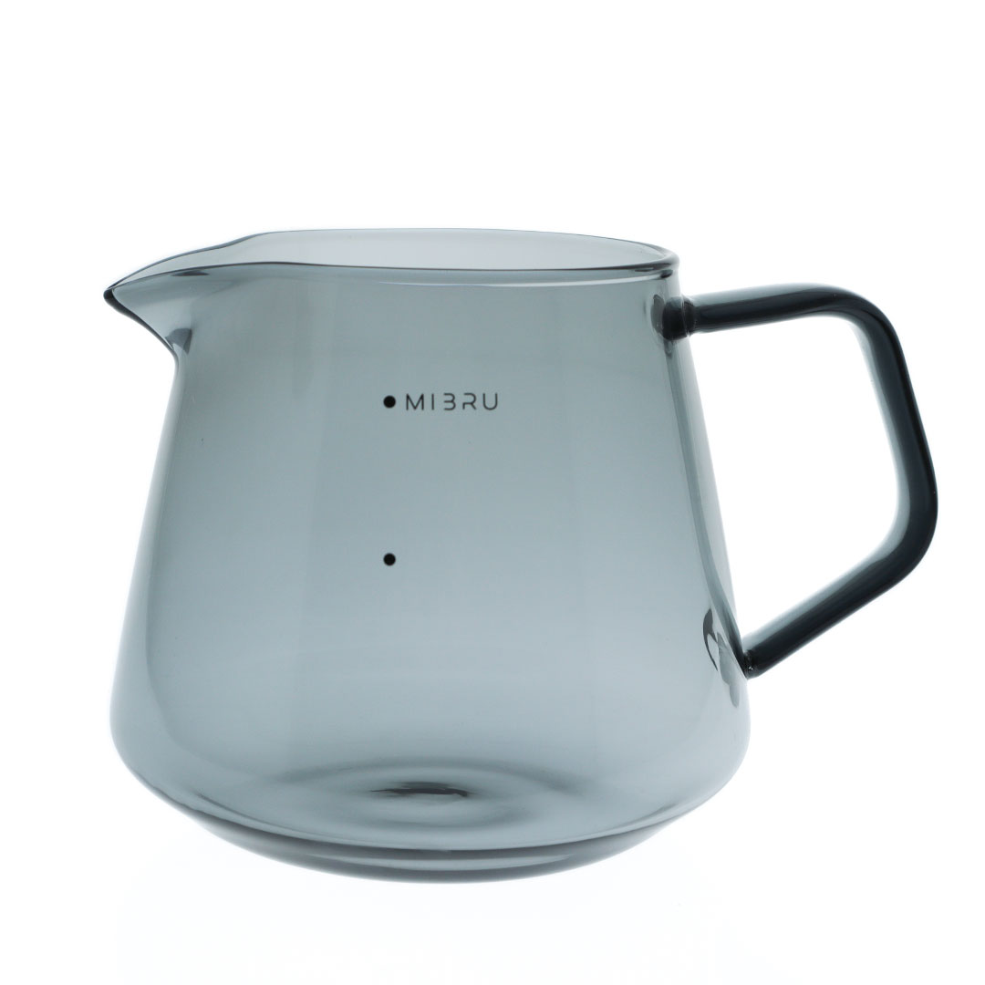 ابريق تقديم سيرفر زجاجي لون اسود شفاف سعة 600 مل-KR012449