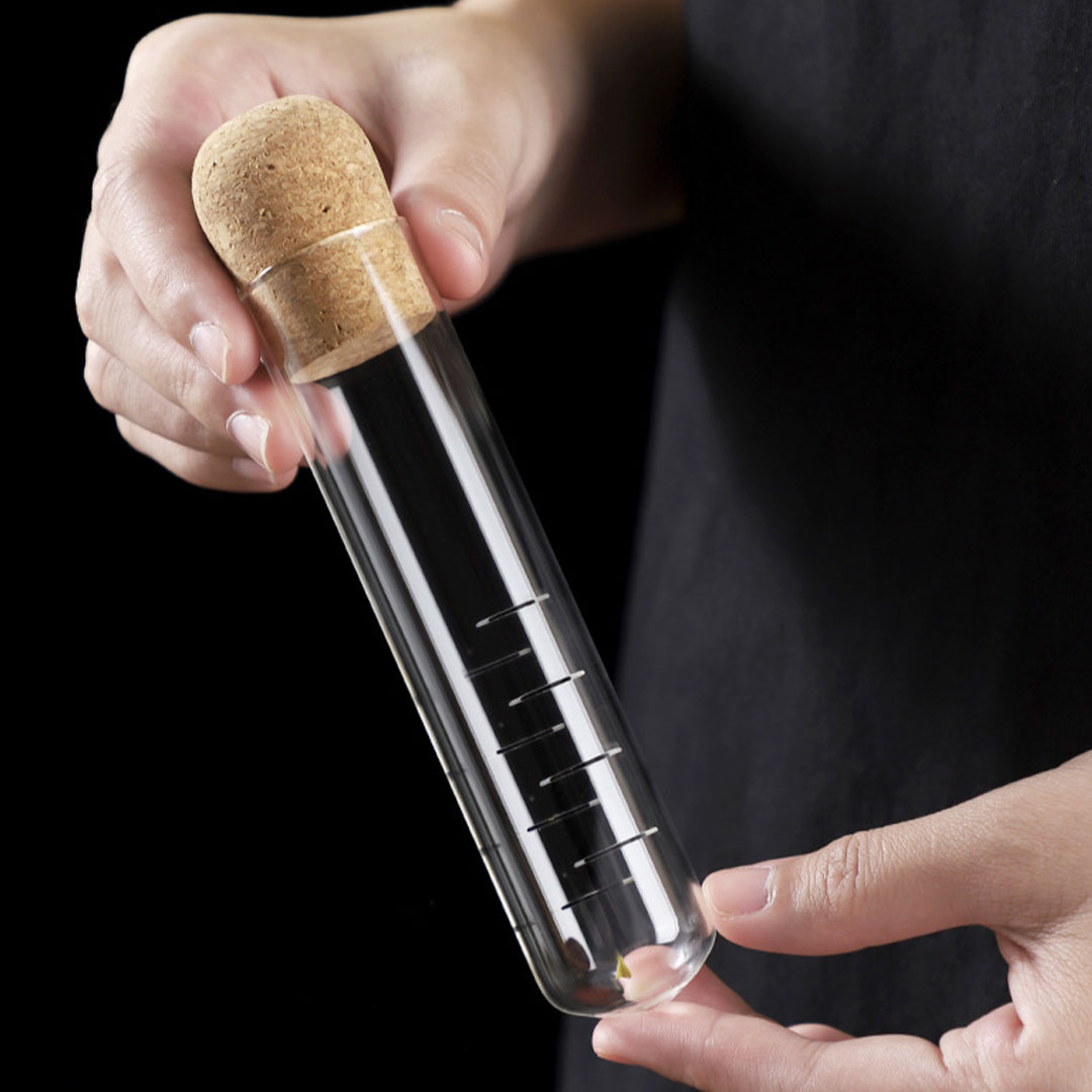 Coffee and tea soaking glass strainer-KR012539