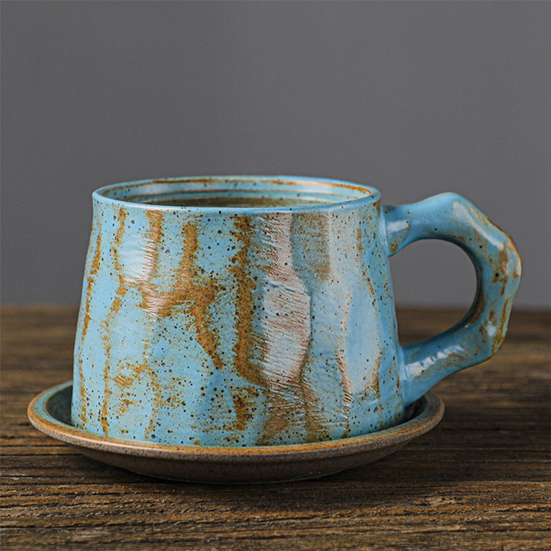 Coffee ceramic cup with plate G-586-KR012623