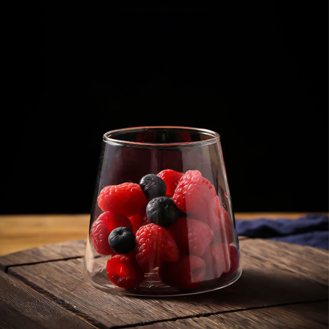 وعاء زجاجي للحلويات و سلطة الفواكه سعة 380 مل G-1411