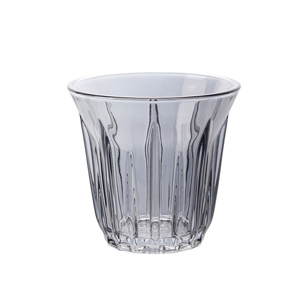 Coffee cortado glass cup smoke black H-225 130ml