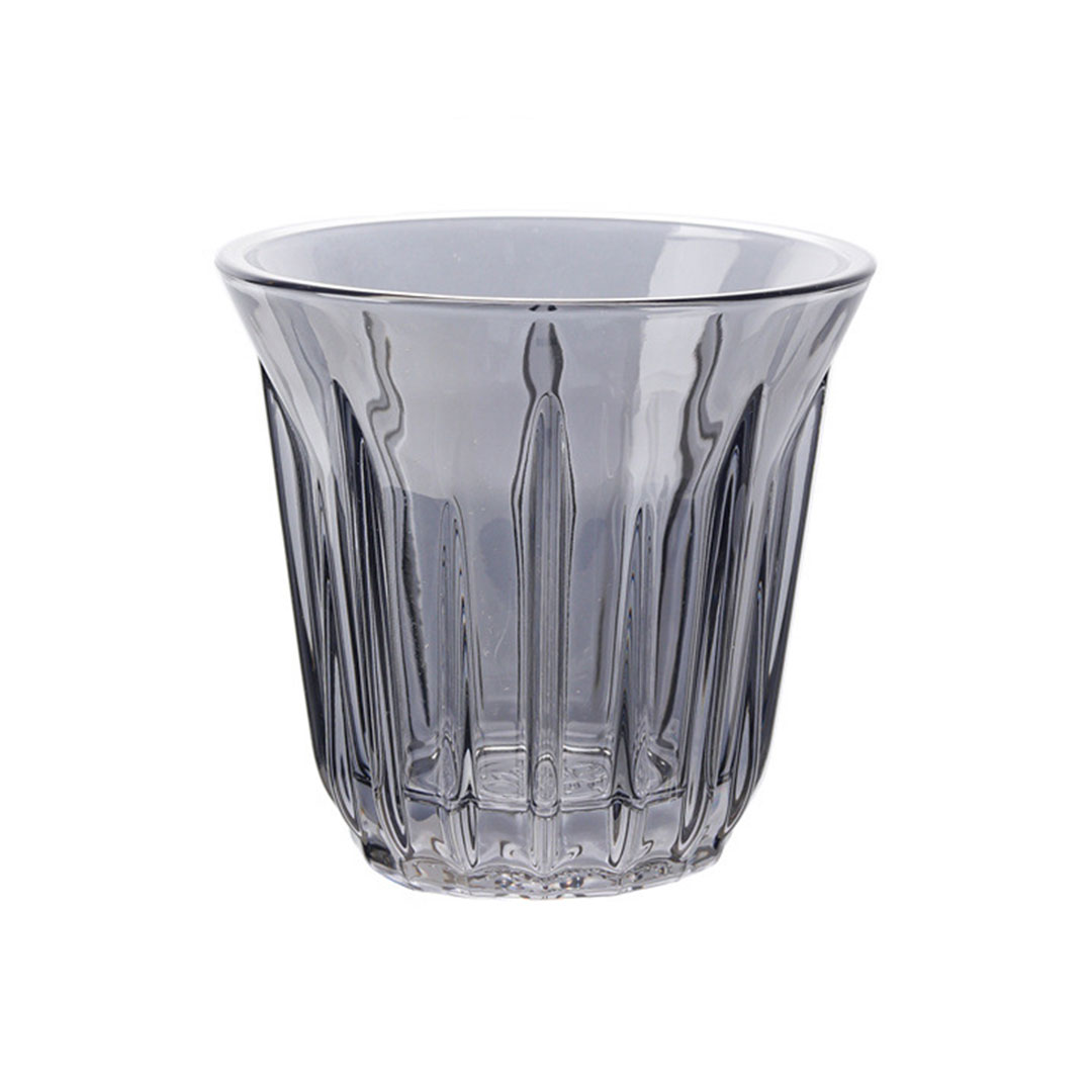 Coffee glass cup smoke black H-225 160ml