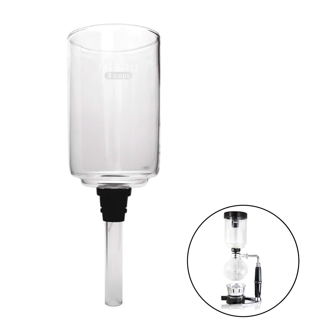 Coffee and tea  syphon spare upper glass 3cups
