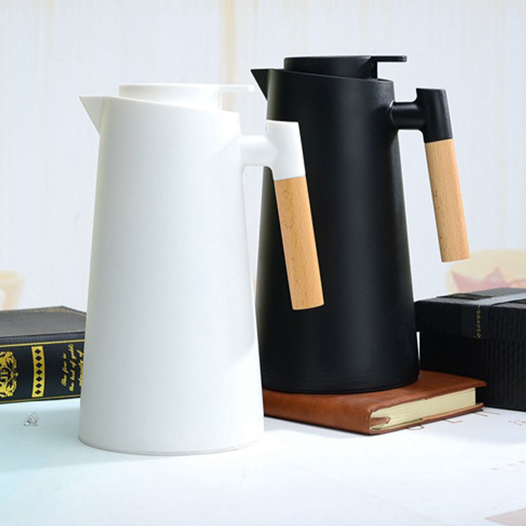 Thermos heat isolation jug 1000ml with thermometer  multi-color