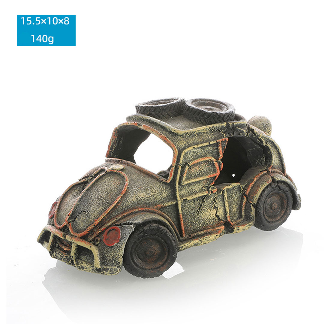 ديكور لاحواض اسماك الزينة على شكل سيارة