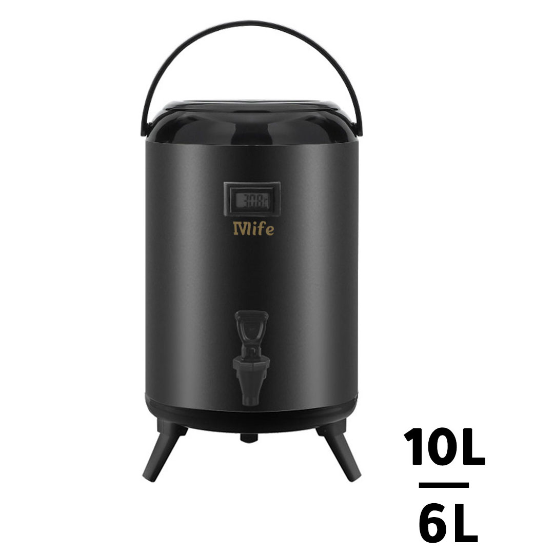 حافظة قهوة و شاي مناسبة للمشروبات الحارة و الباردة سعة 10/6 لتر مع ميزان حرارة مدمج