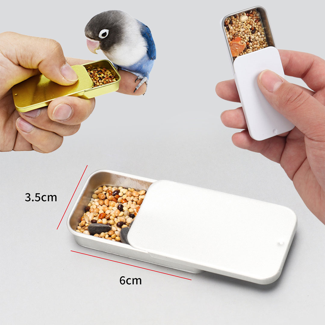 Birds food metal storage box H-1557