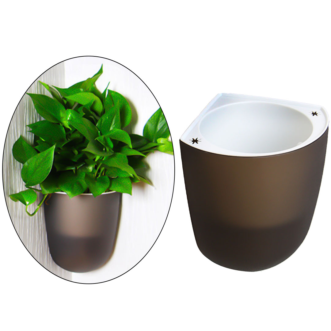 Planting auto watering pot wall mounted gray K07 1.5L