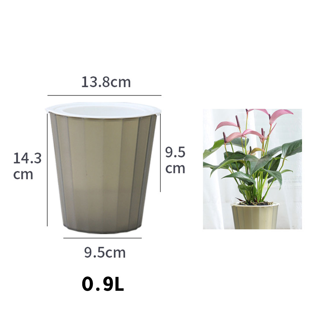 حوض زرع بنظام ري مائي ذاتي TE05 gray 0.9L
