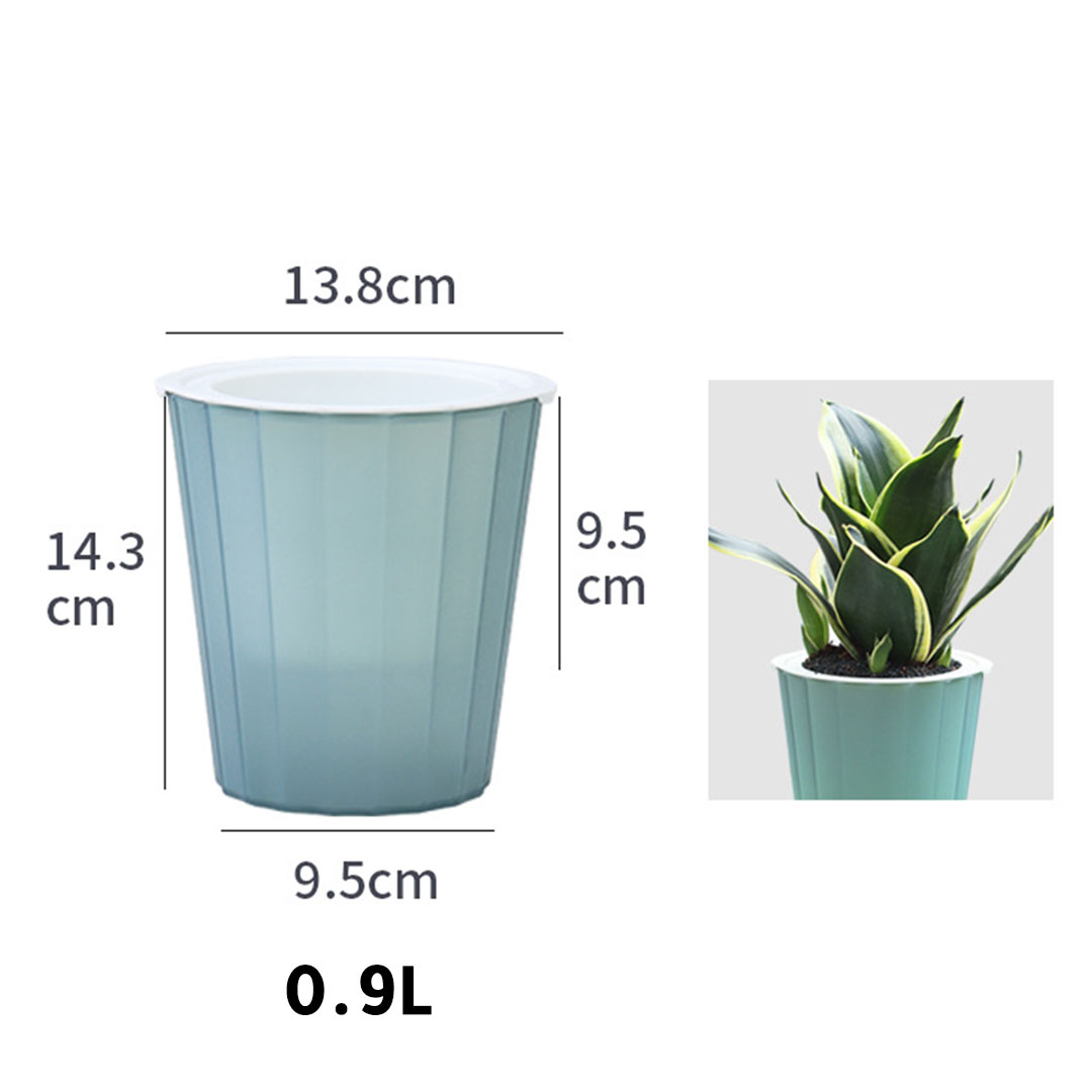 حوض زرع بنظام ري مائي ذاتي TE05 blue 0.9L
