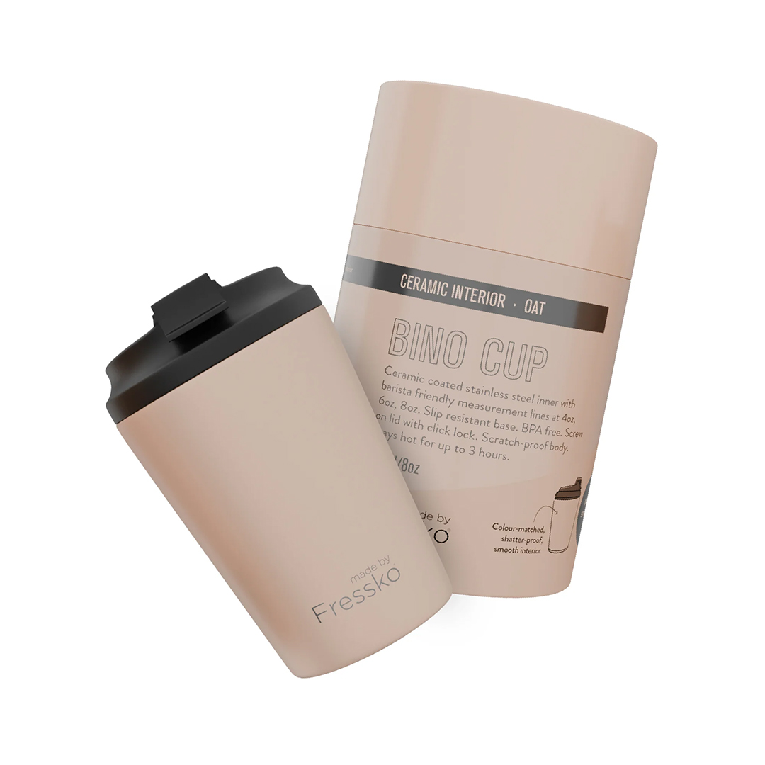 FRESSKO 8oz CEREAMIC INTERIOR CUP BINO OAT
