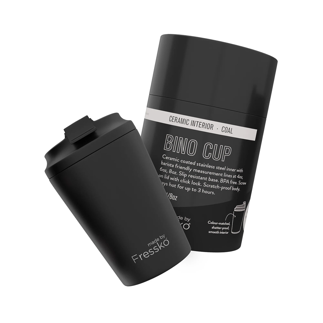 FRESSKO 8oz CEREAMIC INTERIOR CUP BINO COAL