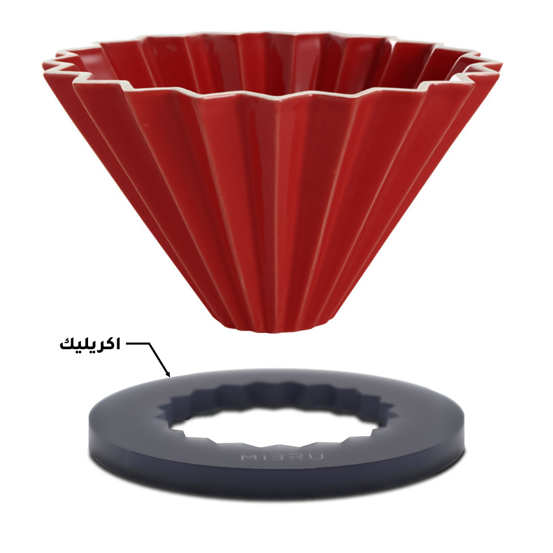 Coffee ciramic dripper zigzag v01 1-2 cups red