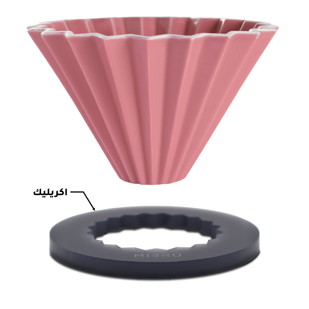 Coffee ciramic dripper zigzag v01 1-2 cups pink