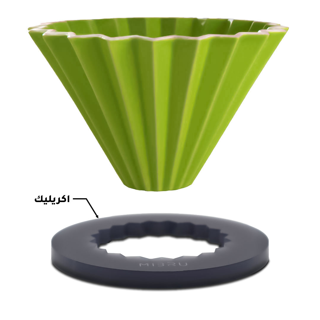 Coffee ciramic dripper zigzag v01 1-2 cups green