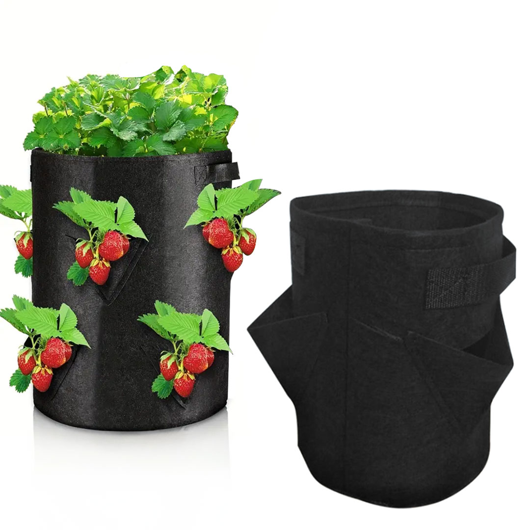Planting potatoes fabric pot 30x35cm with 6 holes black J-1281