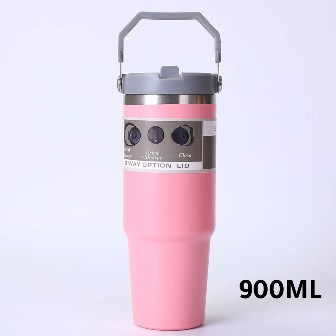 كوب شبيه ستانلي 900مل زهري