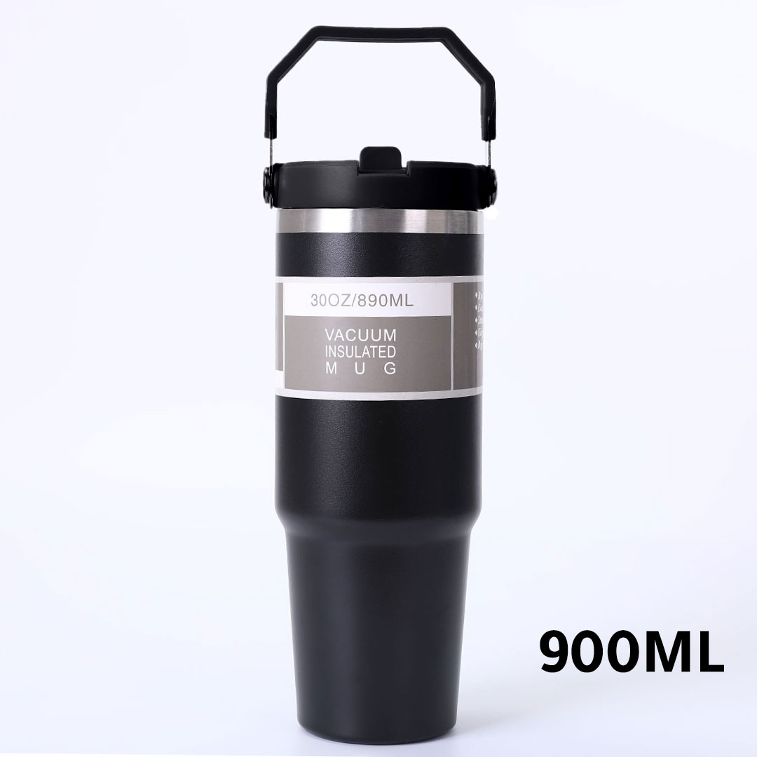 كوب شبيه ستانلي 900مل اسود