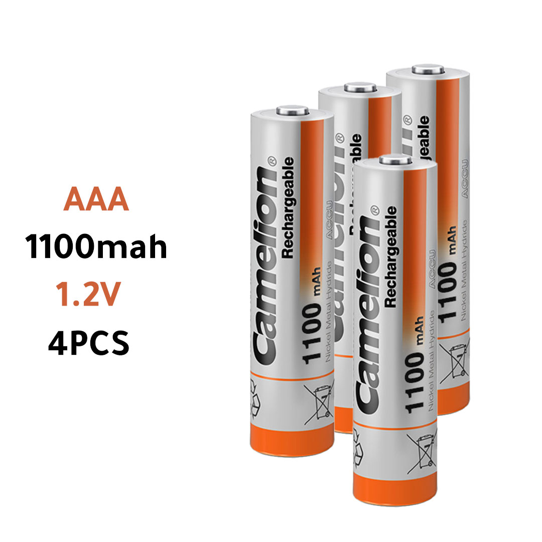 Battery High Capacity Ni-MH rechargable AAA battery set of 4pcs Camilion 1.2V 1100mah