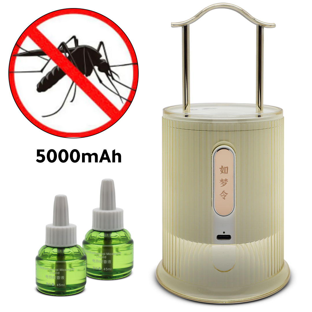 Mosquito repellent diffuser rechargable with two bottles and light J-3055