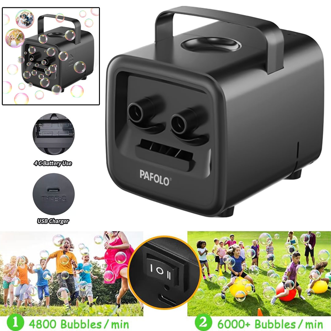 صانعة فقاعات الصابون الكهربائية بفتحتين و سرعتين