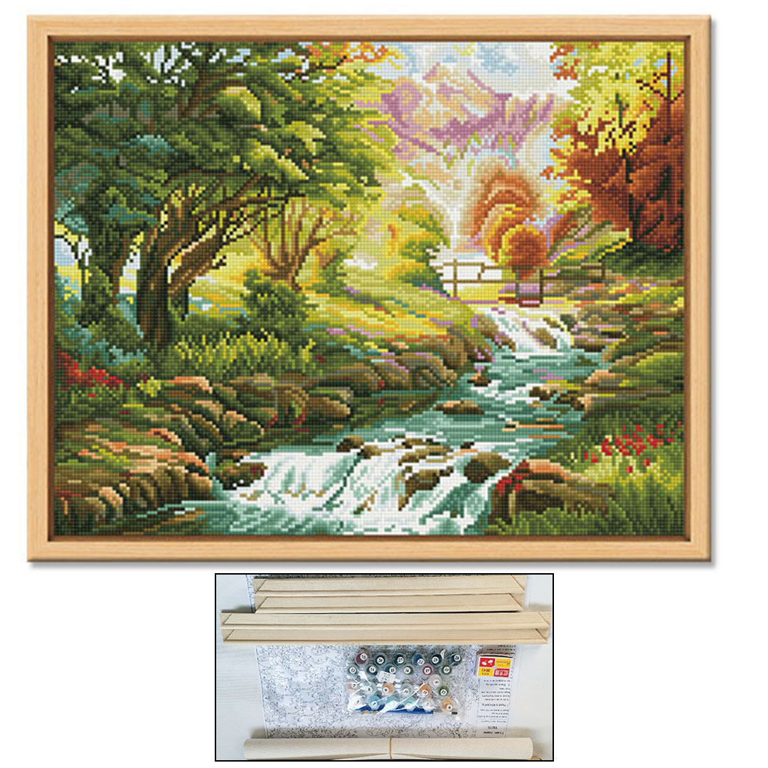 لوحة قماشية مع اطار للتلوين للمبتدئين