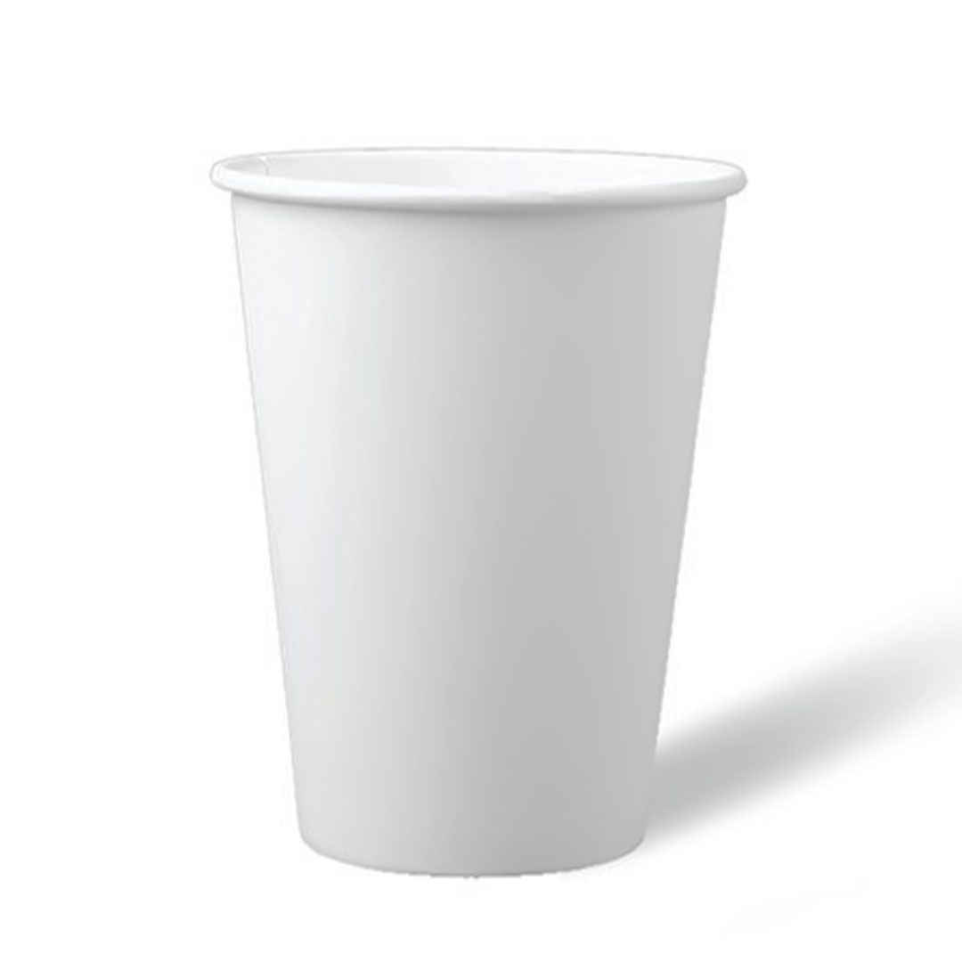 كوب ورقي أبيض 12 أونصة جدار واحد HCR 50 كوب