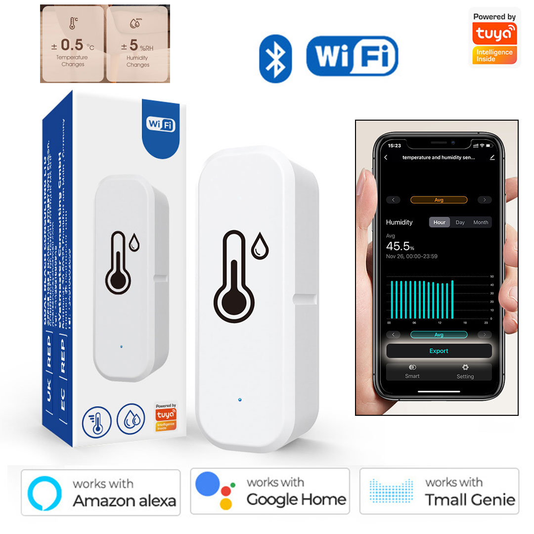 Smart Home wifi humidity and temperature sensor J-2993
