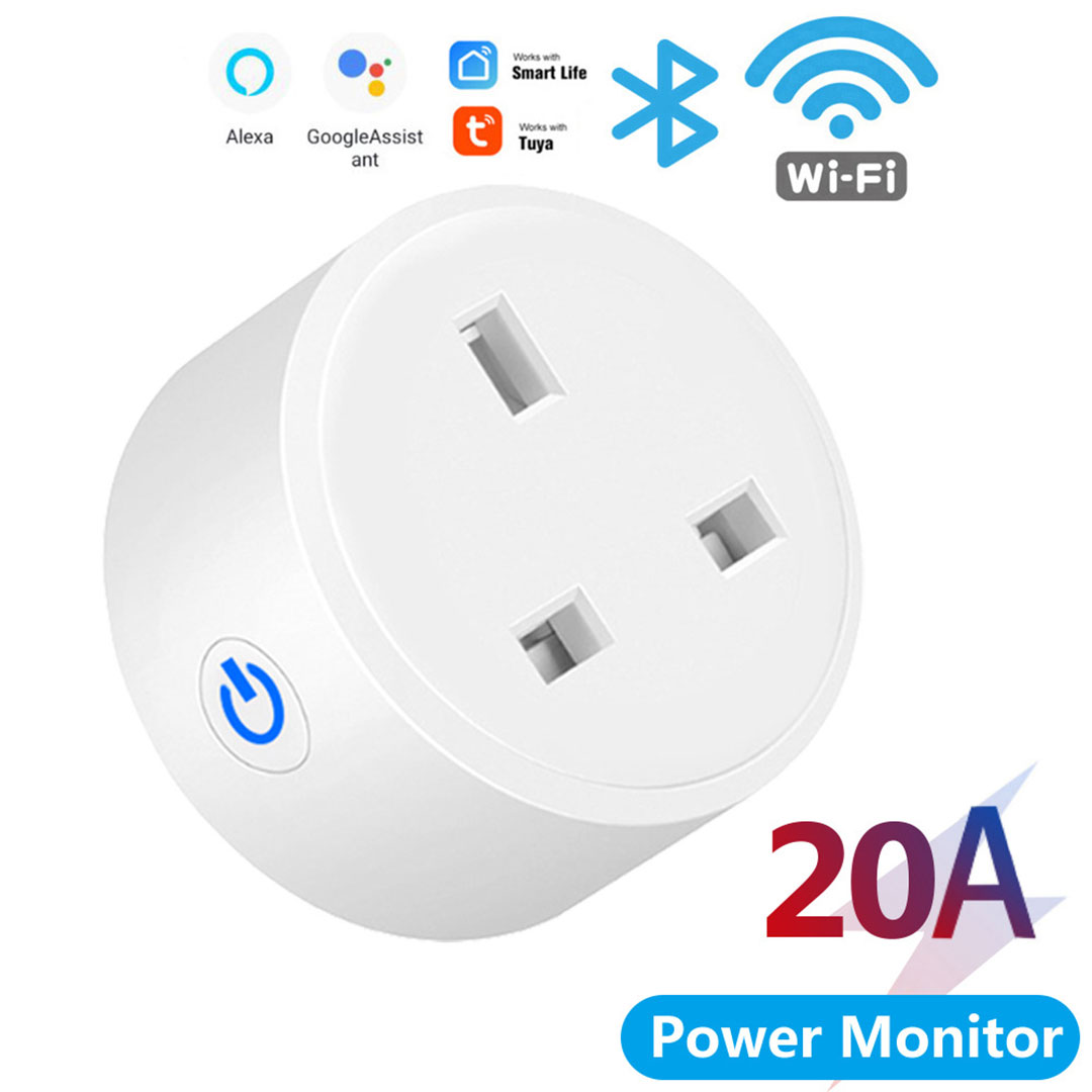 Smart home 20A wifi plug with power monitor