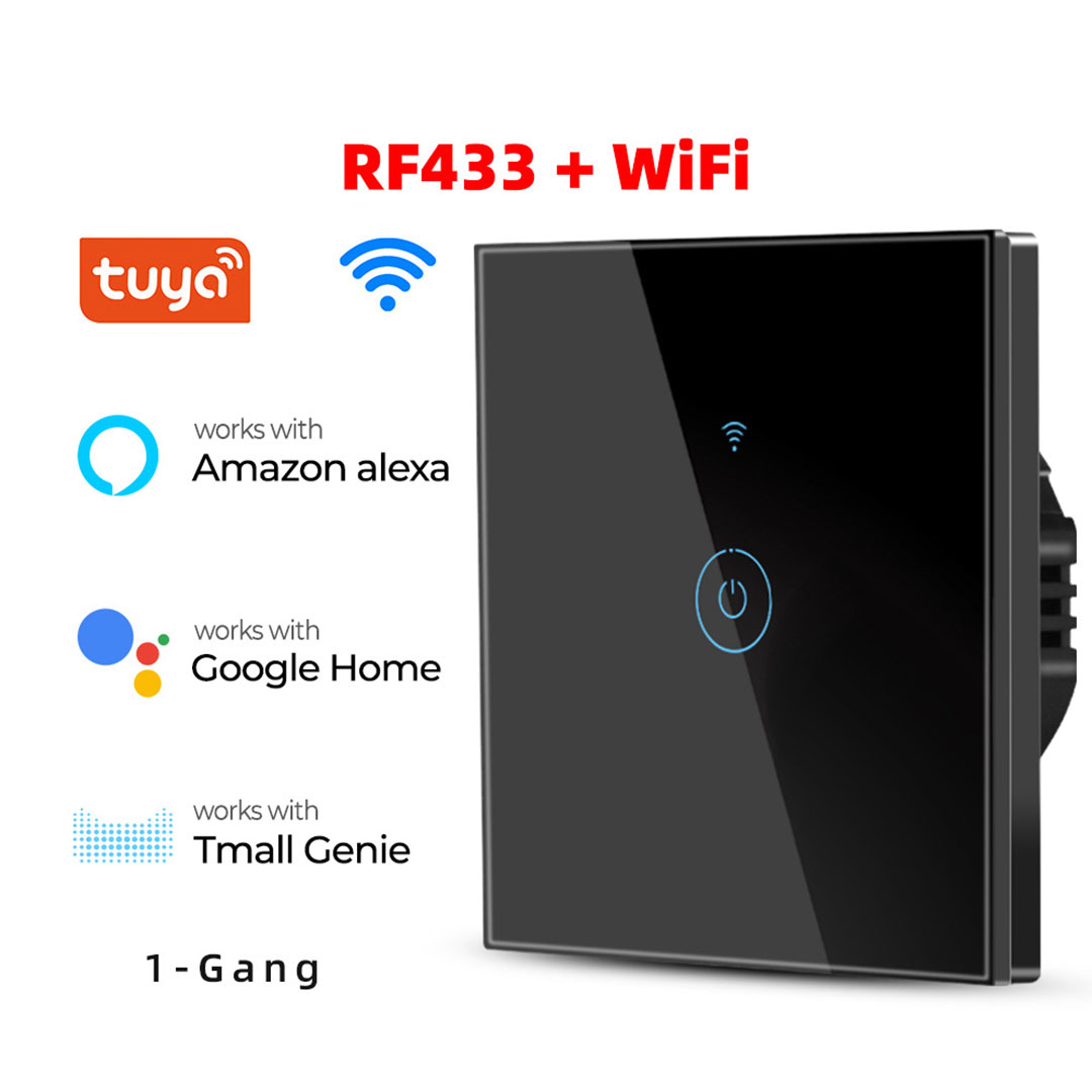Smart home single switch WIFI + RF433