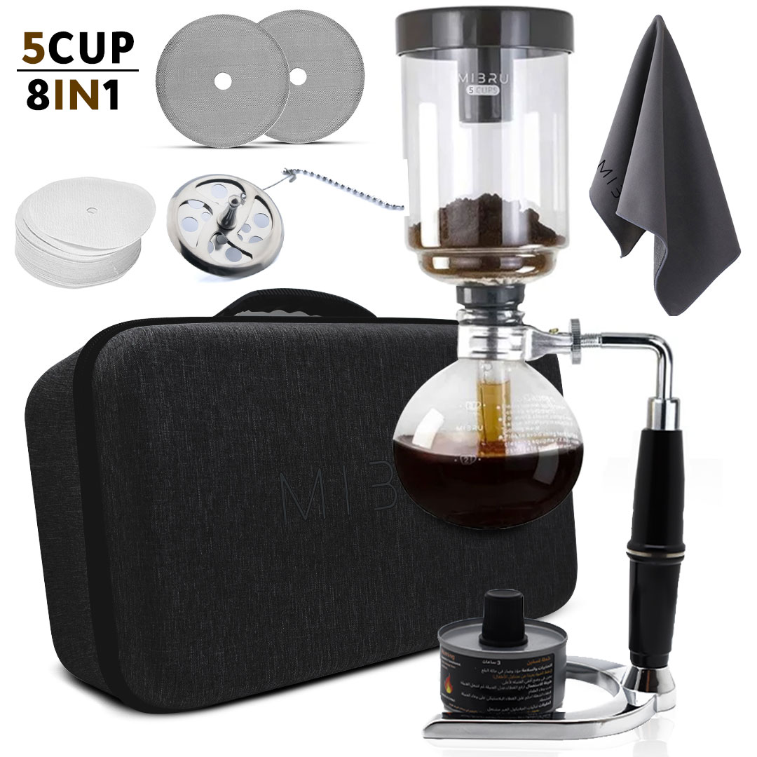 Coffee and tea syphon 5cup with black bag