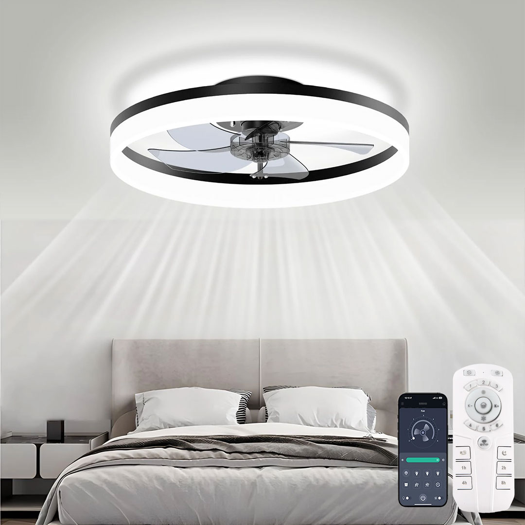Fan with light remote control K-584