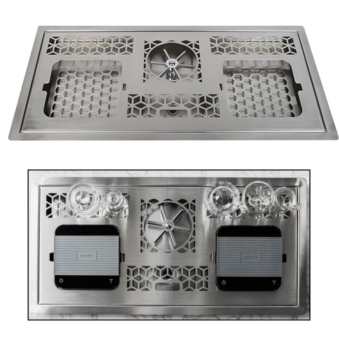 رنزر احترافي مع مكانين لميزان القهوة و صينية تقطير