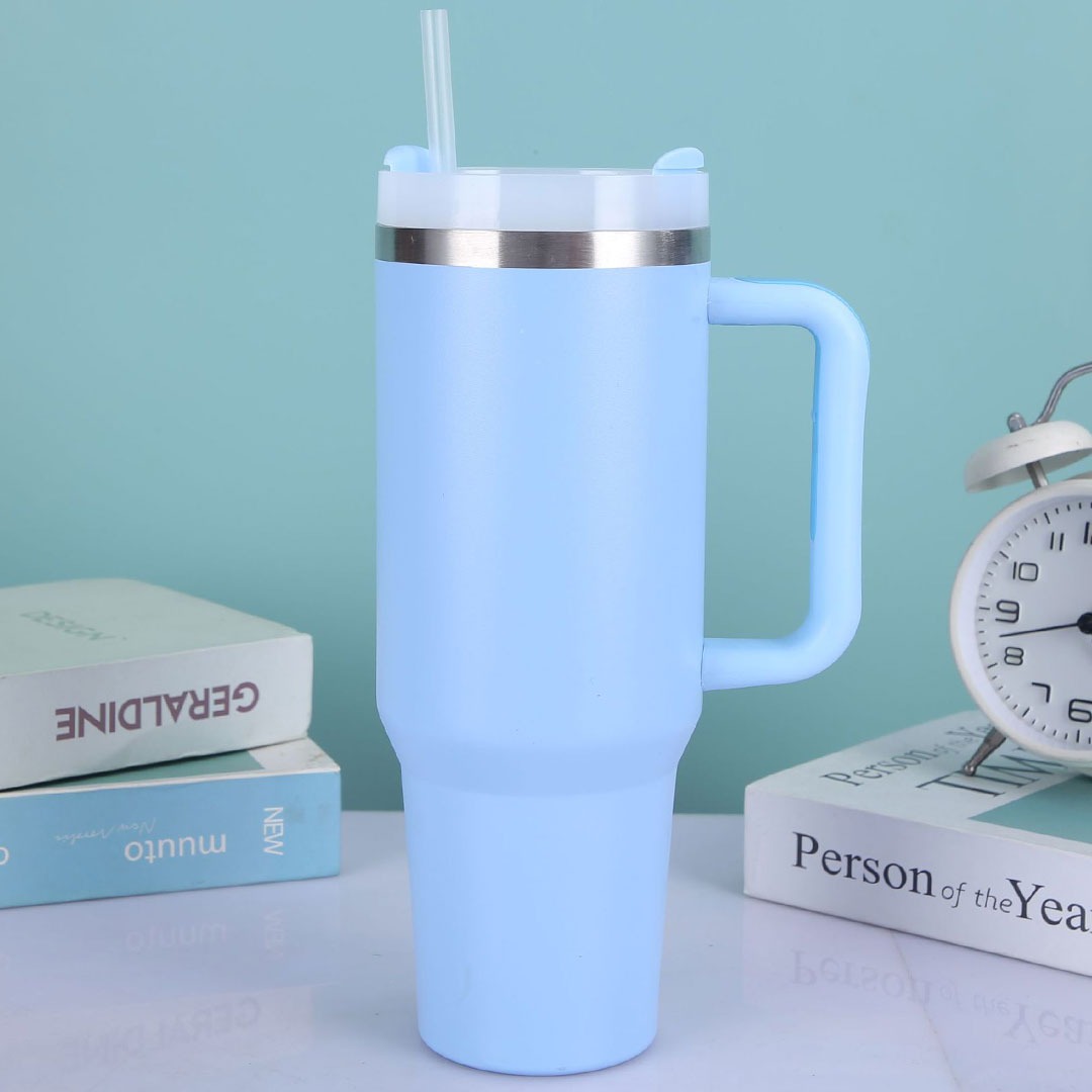 كوب حافظ للحرارة و البرودة مقاس 1200مل لون سماوي