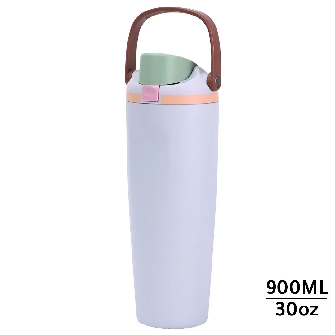 كوب حافظ للحرارة و البرودة سعة 900مل لون بنفسجي فاتح