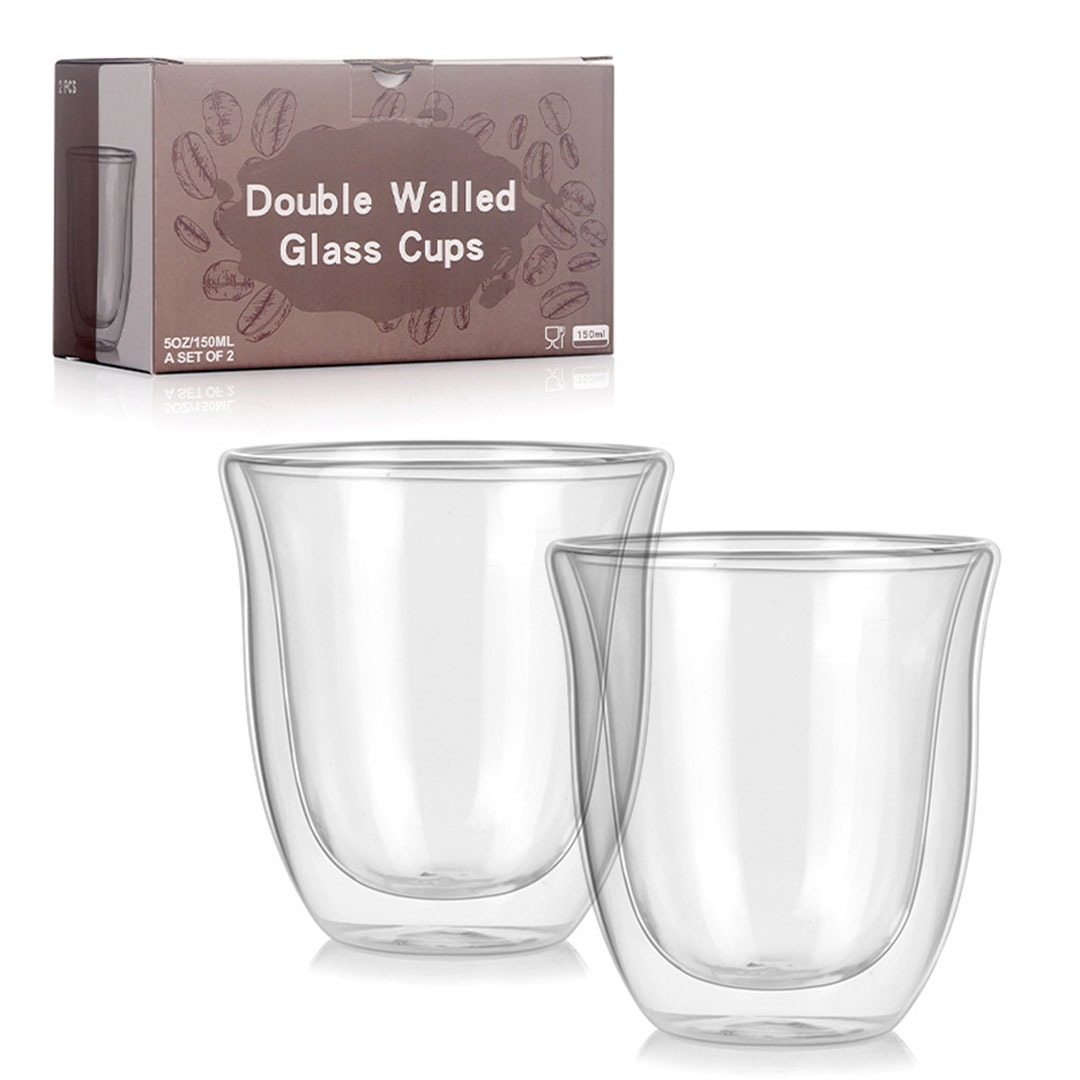 طقم كوبين زجاجي حجم - 150مل 