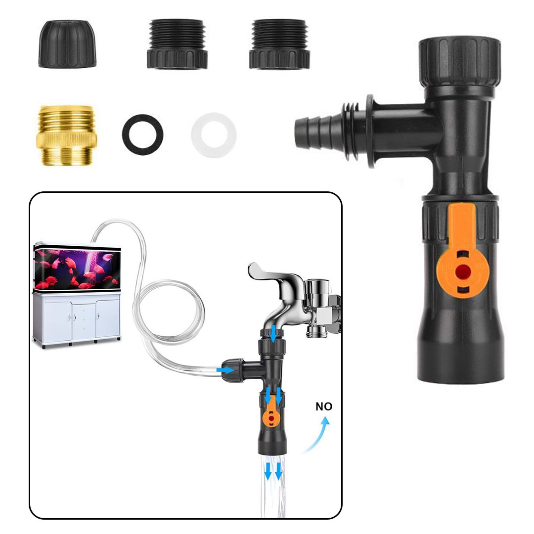 اداة تحويل المياه لتسهيل تعبئة و تفريغ احواض اسماك الزينة