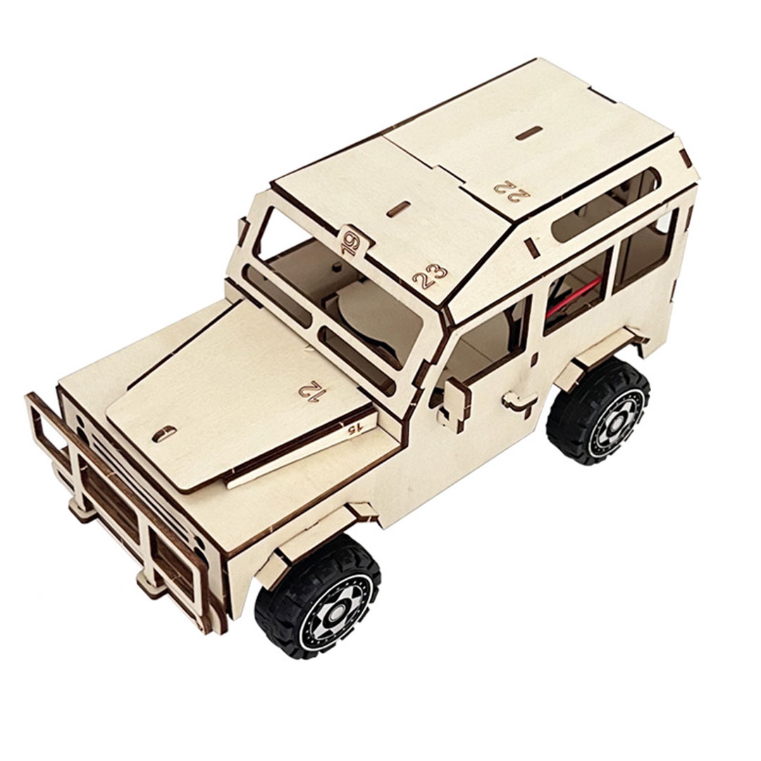 لعبة ذكاء تركيبية للاطفال سيارة جيب تعمل على الطاقة الشمسية